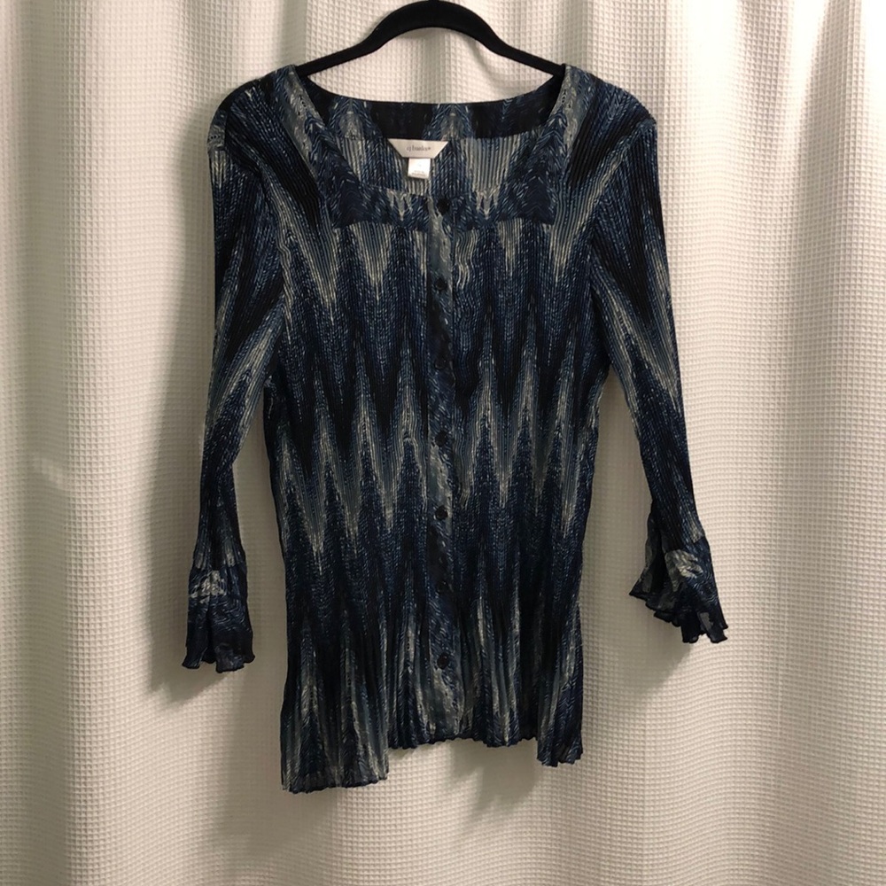 CJ Banks blue button up shirt size 1X